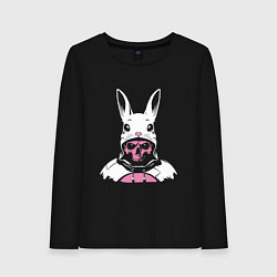 Женский лонгслив Череп - кролик