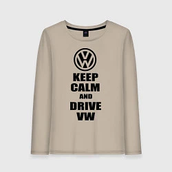 Женский лонгслив Keep Calm & Drive VW