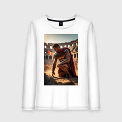 Лонгслив хлопковый женский Спартак в Колизее, цвет: белый