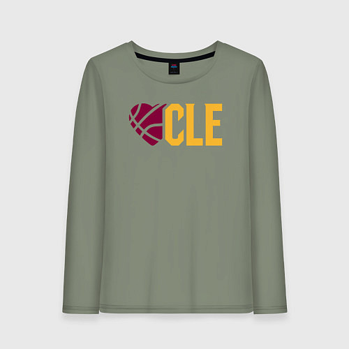 Женский лонгслив Love Cleveland / Авокадо – фото 1