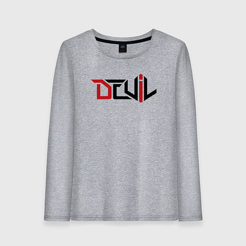 Женский лонгслив Devil / Меланж – фото 1