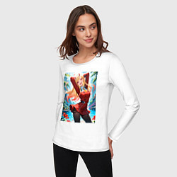 Лонгслив хлопковый женский Марин Китагава косплей 002 Darling in the Franxx, цвет: белый — фото 2