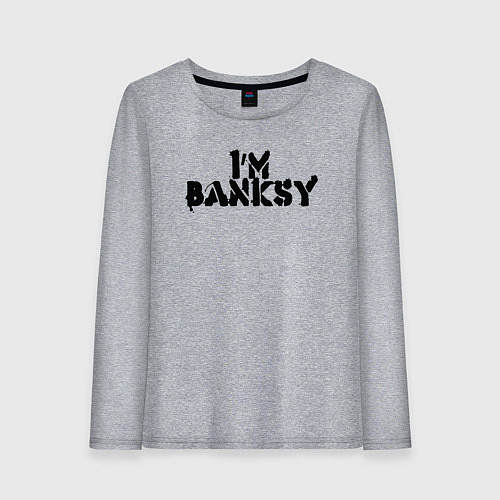 Женский лонгслив Это Бэнкси / Меланж – фото 1