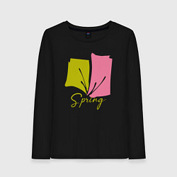 Лонгслив хлопковый женский Spring, цвет: черный