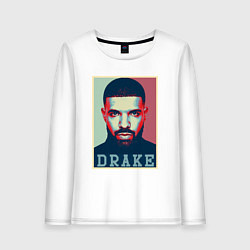 Лонгслив хлопковый женский Drake, цвет: белый