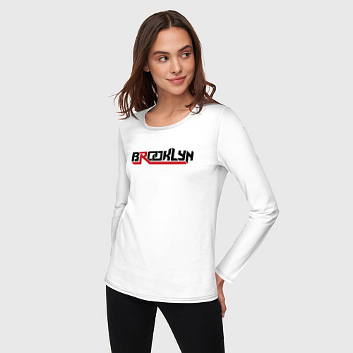 Женский лонгслив Brooklyn USA / Белый – фото 3