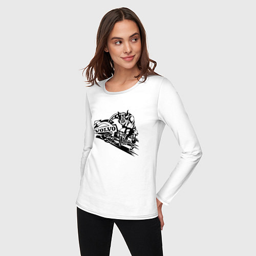 Женский лонгслив Volvo викинг / Белый – фото 3
