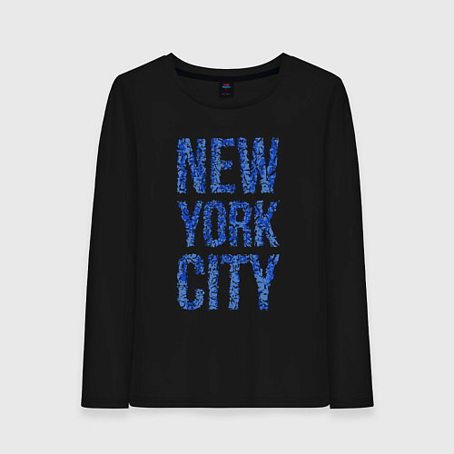 Женский лонгслив Blue New York City / Черный – фото 1