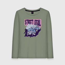 Лонгслив хлопковый женский Street legal, цвет: авокадо