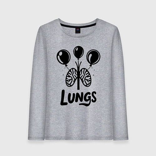 Женский лонгслив Легкие и воздушные шарики / Меланж – фото 1