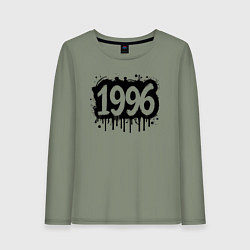Лонгслив хлопковый женский Граффити-стиль 1996, цвет: авокадо