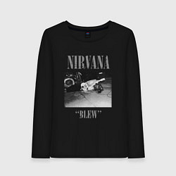 Лонгслив хлопковый женский Nirvana blew, цвет: черный