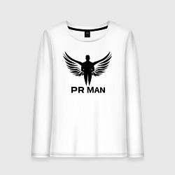 Женский лонгслив Пиарщик с крыльями