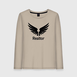 Женский лонгслив Крылатый риелтор