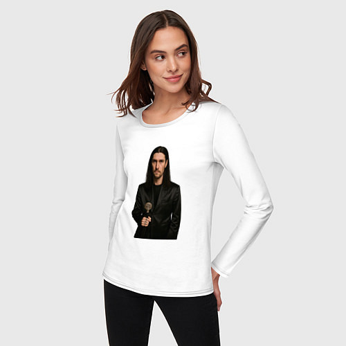 Женский лонгслив Bones с тростью / Белый – фото 3