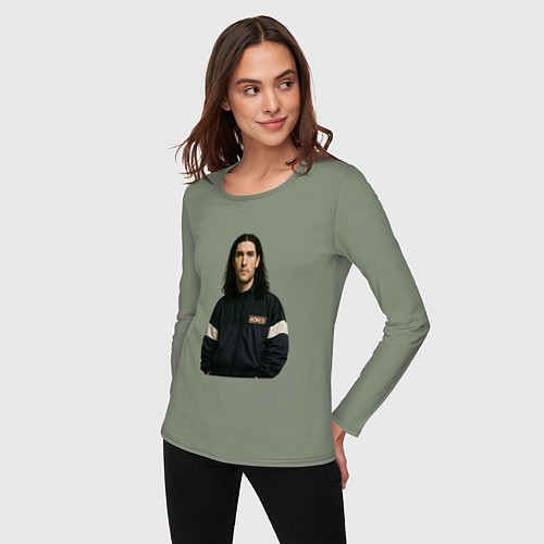 Женский лонгслив Bones спортивный стиль / Авокадо – фото 3