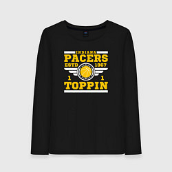 Лонгслив хлопковый женский Оби Топпин, цвет: черный