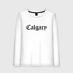 Лонгслив хлопковый женский Calgary - Canada, цвет: белый