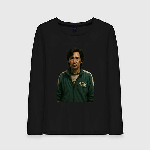 Женский лонгслив Грустный игрок 456 / Черный – фото 1