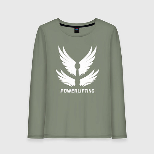 Женский лонгслив Крылья пауэрлифтинга / Авокадо – фото 1