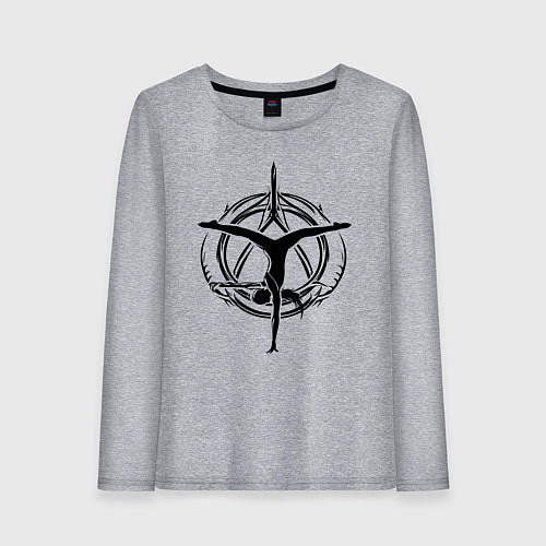 Женский лонгслив Орнамент гимнастика / Меланж – фото 1