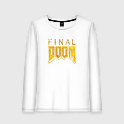 Женский лонгслив Doom final gold logo