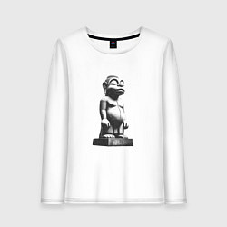 Лонгслив хлопковый женский Истукан, цвет: белый
