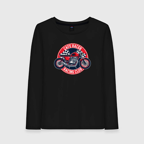 Женский лонгслив Cafe racer / Черный – фото 1