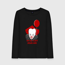 Лонгслив хлопковый женский We all float, цвет: черный