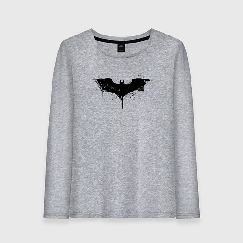 Женский лонгслив Dark knight style / Меланж – фото 1