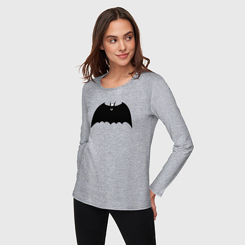 Женский лонгслив Dark Batman / Меланж – фото 3