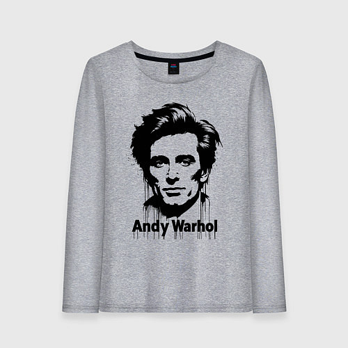 Женский лонгслив Молодой Энди Уорхол / Меланж – фото 1