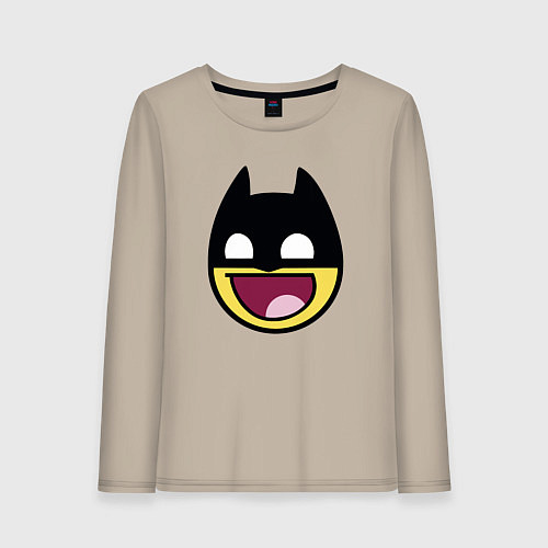 Женский лонгслив Batman smile / Миндальный – фото 1