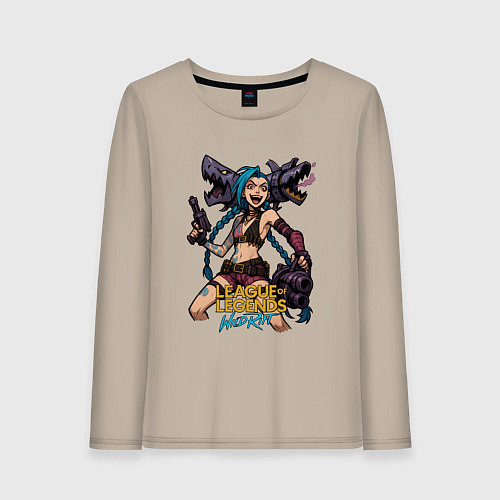 Женский лонгслив Джинкс League of Legends / Миндальный – фото 1