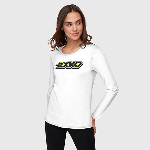 Женский лонгслив 2XKO logo / Белый – фото 3