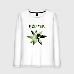 Лонгслив хлопковый женский Depeche Mode - Exciter Flower, цвет: белый