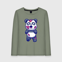 Женский лонгслив Зомби панда