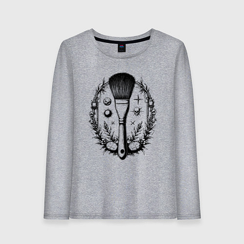 Женский лонгслив Космическая кисть / Меланж – фото 1