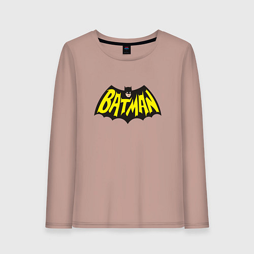 Женский лонгслив Batman old classic / Пыльно-розовый – фото 1