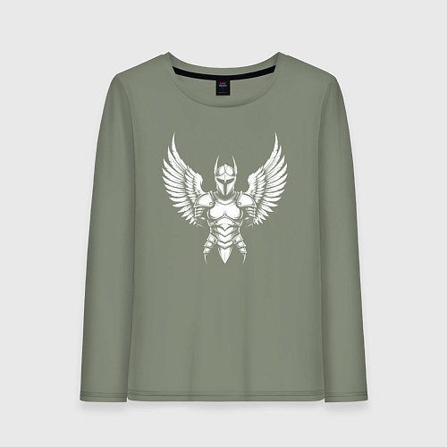 Женский лонгслив Крылатый страж доспехи / Авокадо – фото 1