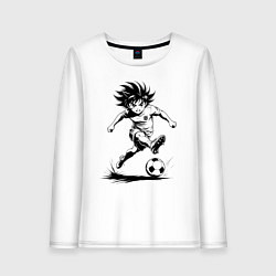 Женский лонгслив Футбольная атака аниме