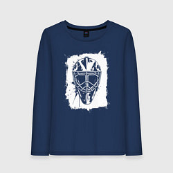 Женский лонгслив Вратарская маска в белом квадрате