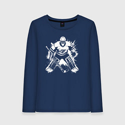 Женский лонгслив Хоккейный вратарь граффити