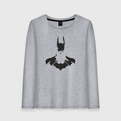 Лонгслив хлопковый женский Batman shadow, цвет: меланж