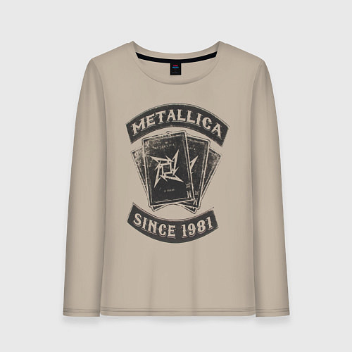Женский лонгслив Metallica: since 1981 / Миндальный – фото 1