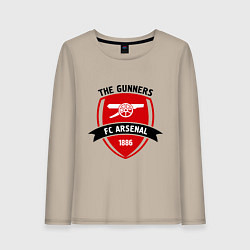 Лонгслив хлопковый женский FC Arsenal: The Gunners, цвет: миндальный