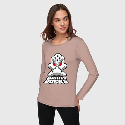Женский лонгслив HC Anaheim Ducks / Пыльно-розовый – фото 3