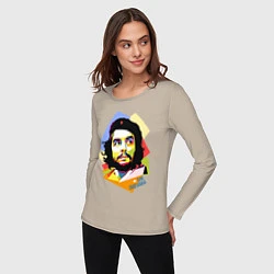 Лонгслив хлопковый женский Che Guevara Art, цвет: миндальный — фото 2