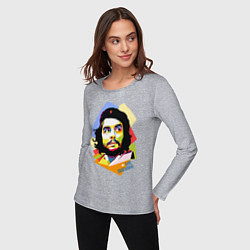 Лонгслив хлопковый женский Che Guevara Art, цвет: меланж — фото 2