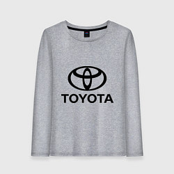 Лонгслив хлопковый женский Toyota Logo, цвет: меланж
